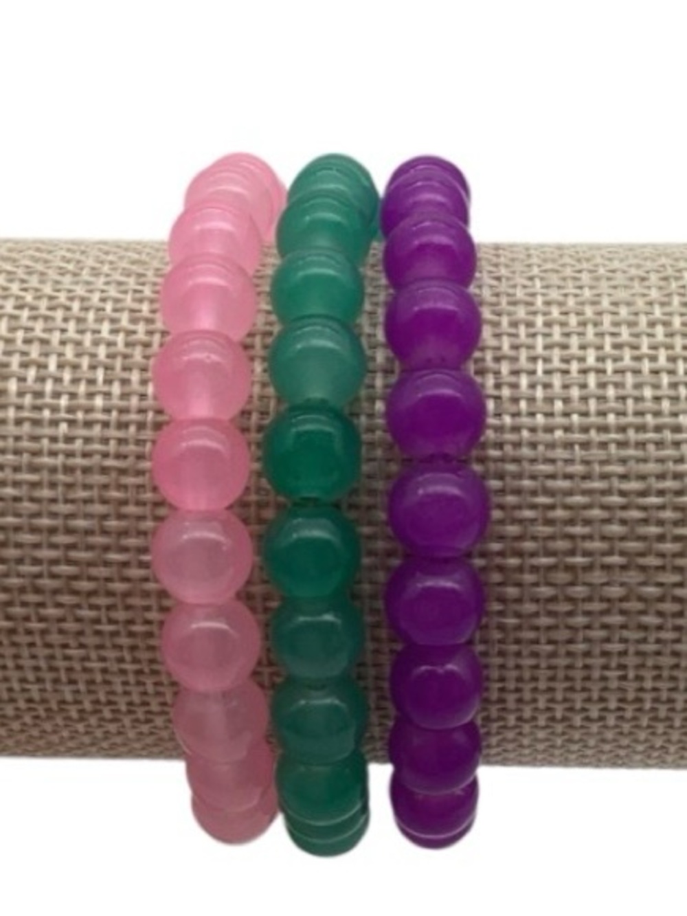 Set of (3) Glass Beaded Stretch Bracelets (NWT) (Size: OSFM)